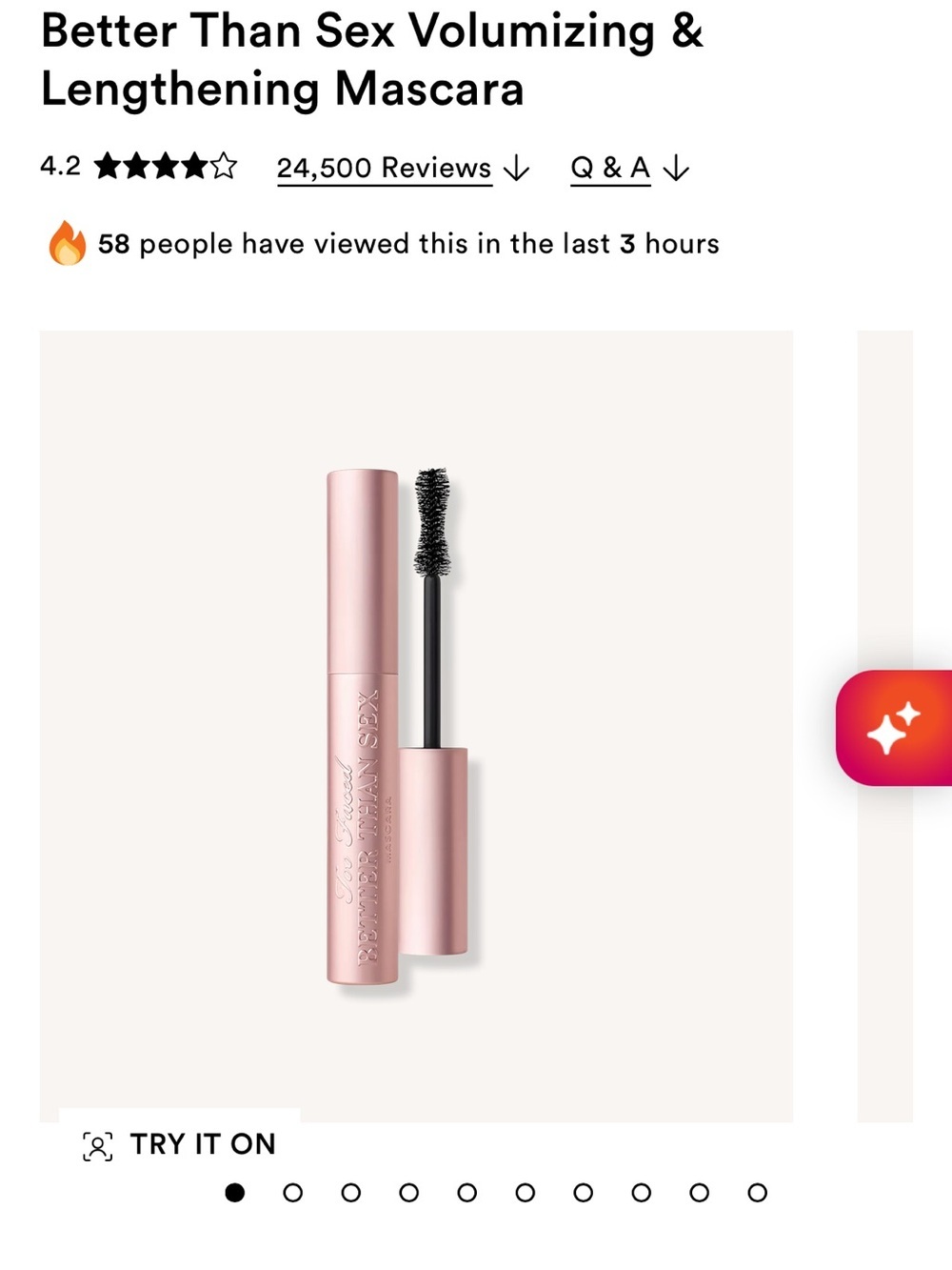 Too Faced Volumizing & Lengthening Mascara — Pink & Black